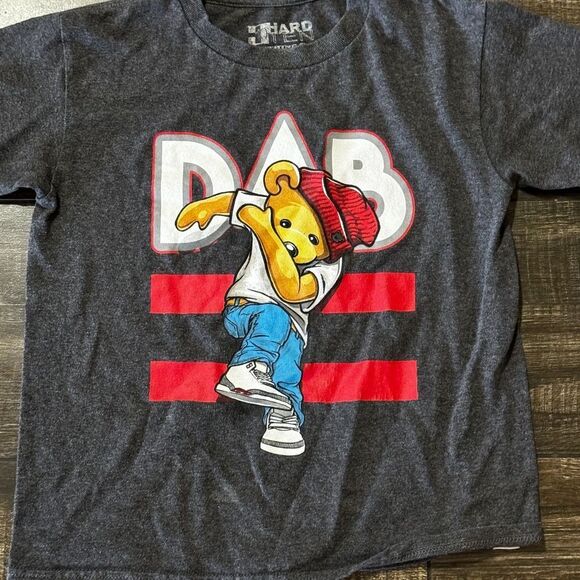 Hard 10 DAB' Short Sleeve Gray Tee by Hard Ten - Size 7 Youth Urban Bear - Picture 1 of 3